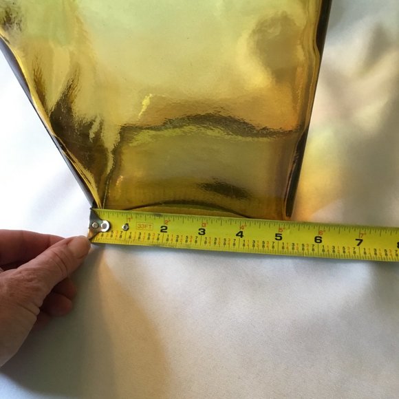 Heavy Gold Color Square Vase Unbranded - Picture 5 of 7